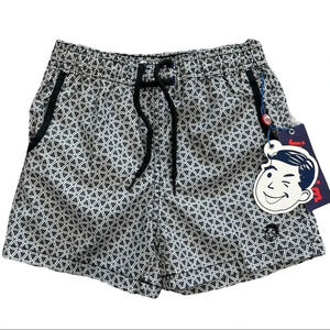 Jr. Swim Gray Triangles Boys Swim Trunks 4